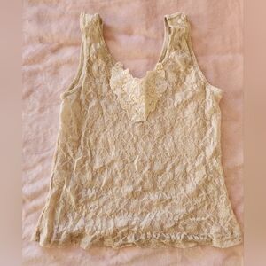 Vintage Cream Lace Top